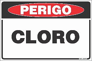 Placa de perigo cloro