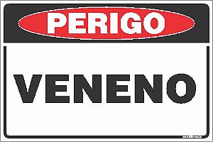 Placa de perigo veneno