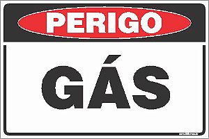 Placa de perigo gás