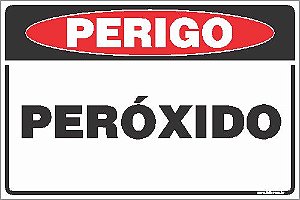 Placa de perigo peróxido