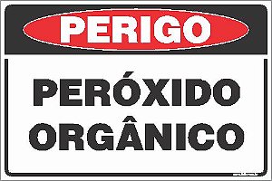 Placa de perigo peróxido orgânico