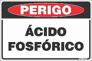 Placa de perigo ácido fosfórico