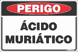 Placa de perigo ácido muriático