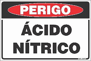 Placa de perigo ácido nítrico
