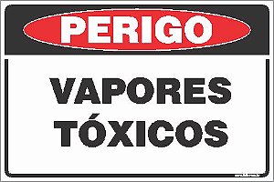 Placa de perigo vapores tóxicos