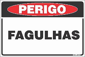 Placa de perigo fagulhas