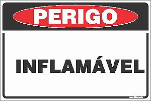 Placa de perigo inflamável
