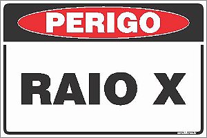 Placa de perigo raio x