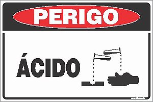 Placa de perigo ácido