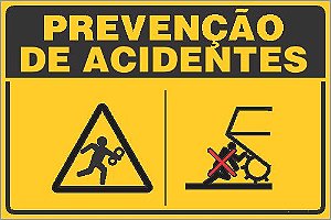 Placa de prevenção de acidente perigo de ser puxado