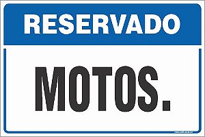 Placa de reservado para motos