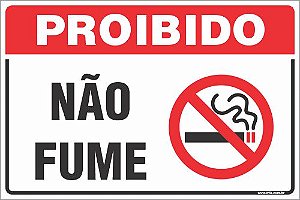 Placa de fumante não fume