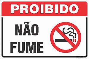 Placa de fumante não fume