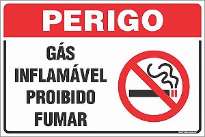 Placa de fumante  gás  inflamável proibido  fumar