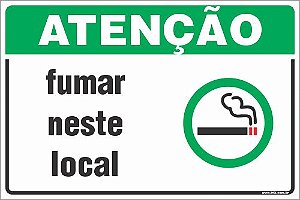 Placa de fumante fumar neste  local