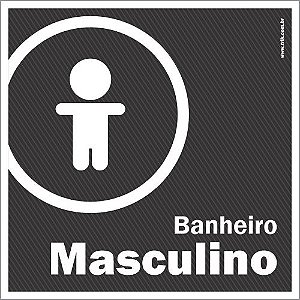 Placa de banheiro sanitário infantil masculino