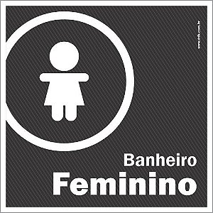 Placa de banheiro sanitário infantil feminino