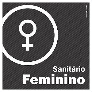 Placa de banheiro sanitário feminino