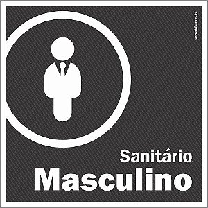 Placa de banheiro sanitário para homens