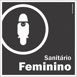 Placa de banheiro sanitário para mulheres