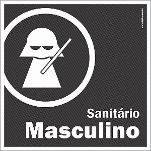 Placa de banheiro sanitário masculino