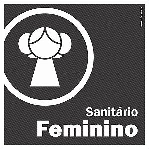 Placa de banheiro sanitário feminino