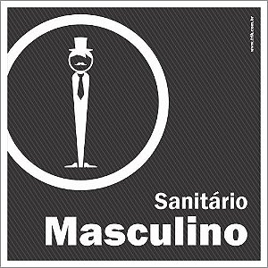 Placa de banheiro sanitário masculino