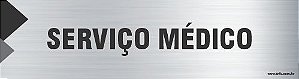 Placa de identificação serviço médico