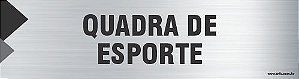 Placa de identificação quadra de  esporte