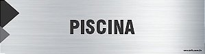 Placa de identificação piscina