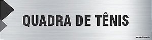 Placa de identificação quadra de tênis