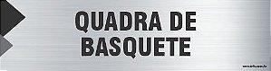 Placa de identificação quadra de basquete
