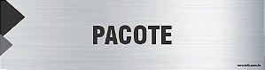Placa de identificação pacote