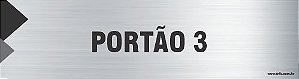 Placa de identificação portão 3