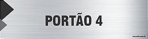 Placa de identificação portão 4