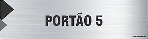 Placa de identificação portão 5