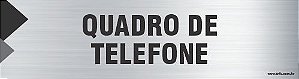 Placa de identificação quadro de telefone