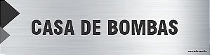 Placa de identificação casa de bombas