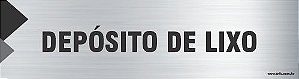 Placa de identificação depósito de lixo