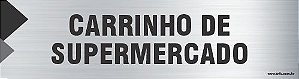 Placa de identificação carrinho de  supermercado