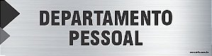 Placa de identificação departamento pessoal