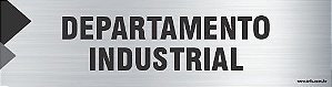 Placa de identificação departamento  industrial