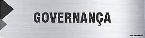 Placa de identificação governança