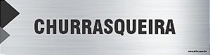 Placa de identificação churrasqueira