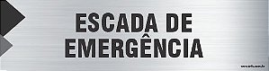 Placa de identificação escada de emergência
