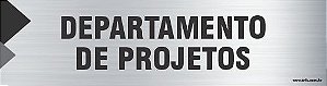 Placa de identificação departamento de projetos