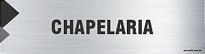 Placa de identificação chapelaria