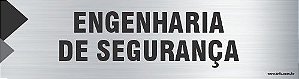 Placa de identificação engenharia de segurança