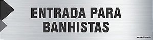 Placa de identificação entrada para  banhistas