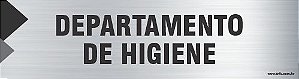 Placa de identificação departamento de higiene